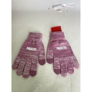 Green Bay Packers Ultra Game NFL Adult Womens Knit Pink Gloves